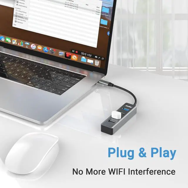 Alt view image 5 of 7 - atolla USB C Hub, Aluminum USB C to USB Adapter with USB 3.0 Port & 3 USB 2.0 Ports for MacBook Pro/Air, iPad Pro, Chromebook, XPS and More