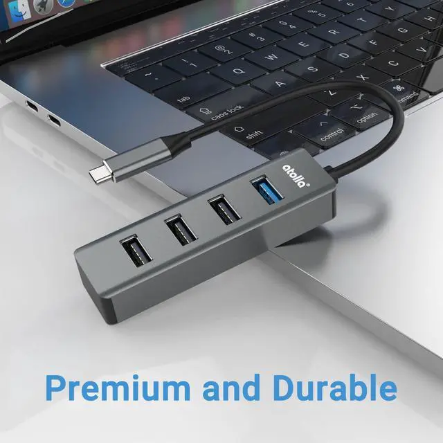 Alt view image 6 of 7 - atolla USB C Hub, Aluminum USB C to USB Adapter with USB 3.0 Port & 3 USB 2.0 Ports for MacBook Pro/Air, iPad Pro, Chromebook, XPS and More