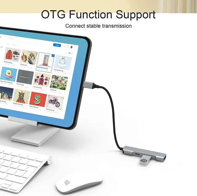 Alt view image 4 of 7 - [Apple MFi Certified] Lightning to USB Hub, 2-in-1 USB OTG Hub with 2 USB 3.0 Port and Fast Charging Port for iPhone/iPad Compatible with USB Microphones/USB Flash Drive/Keyboard/Mouse/USB Sound Card