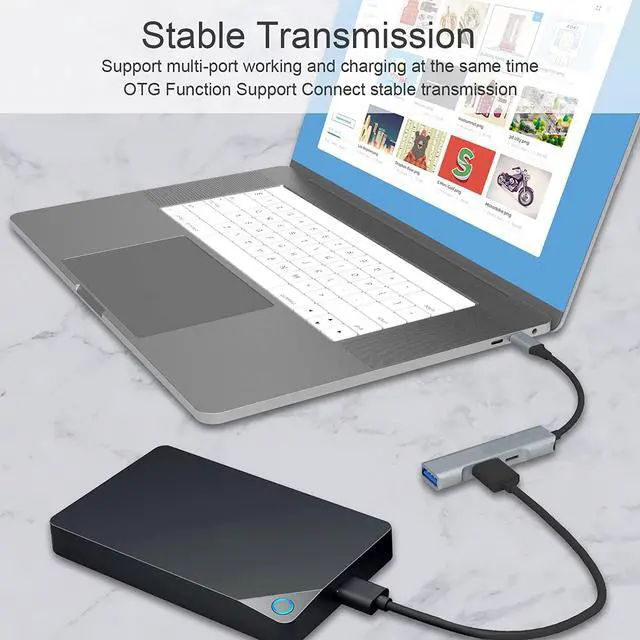 Alt view image 5 of 7 - [Apple MFi Certified] Lightning to USB Hub, 2-in-1 USB OTG Hub with 2 USB 3.0 Port and Fast Charging Port for iPhone/iPad Compatible with USB Microphones/USB Flash Drive/Keyboard/Mouse/USB Sound Card