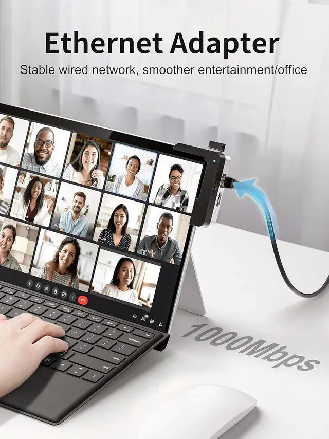 Alt view image 5 of 7 - BYEASY Surface Pro 8 Docking Station, 6-in-1 Microsoft Surface Pro 8 USB-C Hub with 4K HDMI, 1000M Ethernet LAN, SD/TF Card Reader, 2 USB 3.0 - Specifically Designed Expansion Hub for Surface Pro 8