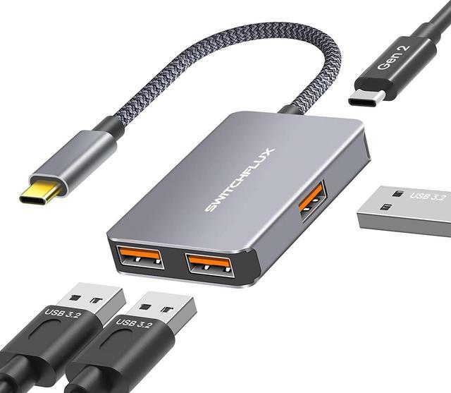 4-Port USB Hub, 10 Gbps, USB-A, Thunderbolt 3