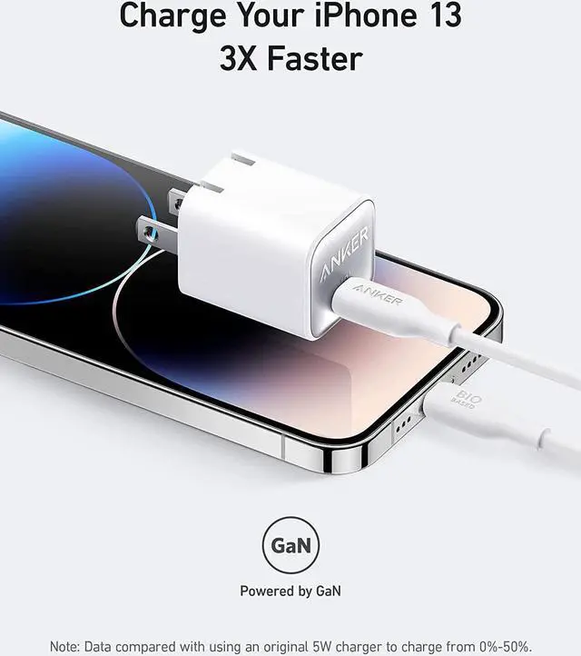 Alt view image 4 of 6 - USB C GaN Charger 30W, Anker 511 Charger (Nano 3), PIQ 3.0 Foldable PPS Fast Charger for iPhone 14/14 Pro/14 Pro Max/13 Pro/13 Pro Max, Galaxy, iPad (Cable Not Included) - Phantom Black