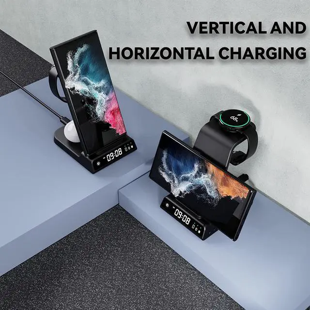 Alt view image 6 of 7 - Wireless Charger for Samsung Devices, 4 in 1 Samsung Charging Station for Galaxy S23 Ultra/Z Fold5/Z Flip5/S23/S22 Ultra/S22, Galaxy Watch Charger for Galaxy Watch 6/6 Classic/5/5 Pro/4, Galaxy Buds 2