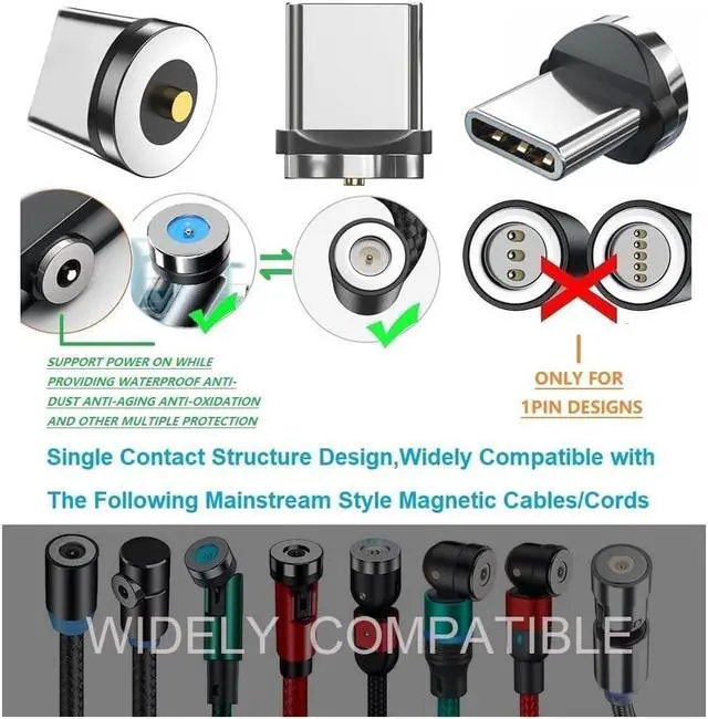 Alt view image 2 of 4 - Magnetic Charging Series (Type-c Tips)/10pc,Magnetic Type-C Tips,Just Charger Tips without USB Cable&Non-Data