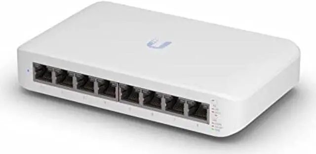 Main image of Ubiquiti UniFi Switch Lite 8 PoE | 8-Port Gigabit Switch with 4 PoE+ 802.3at Ports (USW-Lite-8-PoE),White