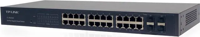 Alt view image 3 of 3 - TP-LINK 24-Port Gigabit Ethernet Smart PoE Switch with 4 Combo SFP Slots (TL-SG2424P)
