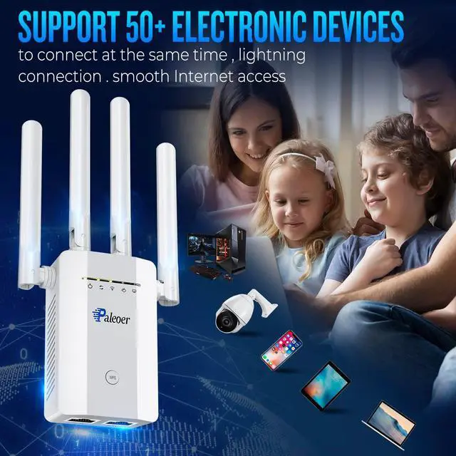 Alt view image 4 of 7 - 2023 WiFi Extender Signal Booster Long Range Coverage to 9985sq.ft and 50+ Devices, Internet Booster for Home, Wireless Internet Repeater and Signal Amplifier, 5 Modes,1-Tap Setup, WAN/LAN Port