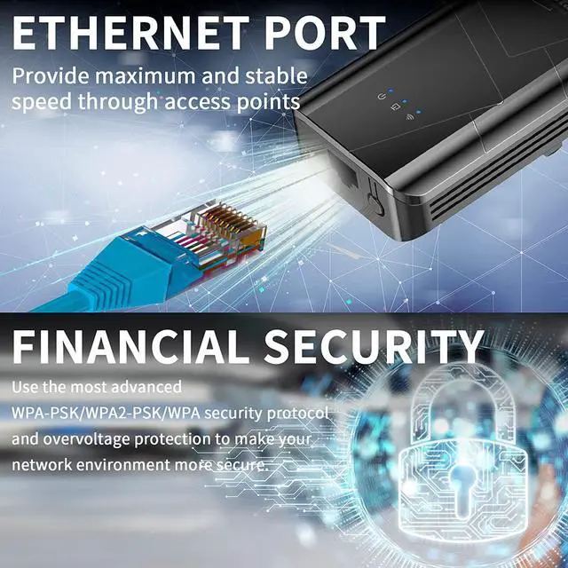 Alt view image 6 of 7 - 2023 Release WiFi Extender Signal Booster for Home - up to 9000 sq.ft Coverage, Wireless Internet Repeater - Long Range WiFi Booster and Signal Amplifier w/ Ethernet Port, 1-Tap Setup, 2.4GHz