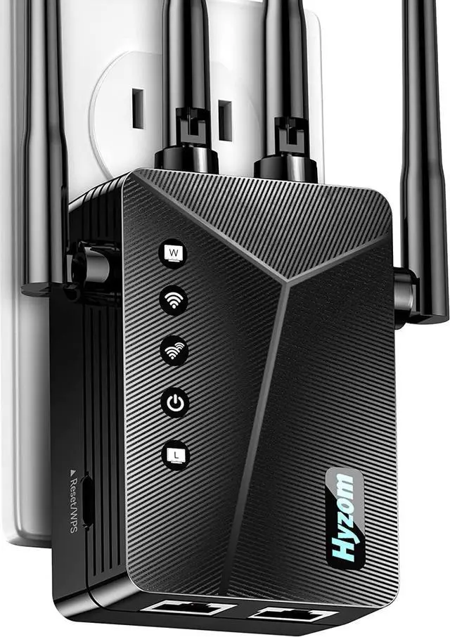 Main image of WiFi Extender Booster, 4 Antennas | 80% Faster Internet Booster with Ethernet Port, Easy Setup Wireless Repeater, Long Range