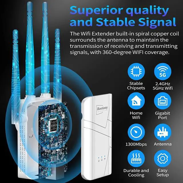 Alt view image 4 of 6 - 2023 WiFi Extender Signal Booster for Home, Wireless Internet Repeater