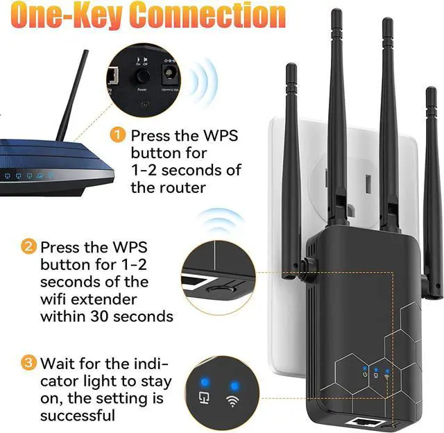 Alt view image 6 of 7 - 2023 WiFi Extender Signal Booster for Home, Internet Range Extenders Cover up to 10000 Sq.ft for Home, High Speed Wi Fi Repeater Easy Setup, Compatible with IP Cameras, Fire Stick TV, Alexa Devices