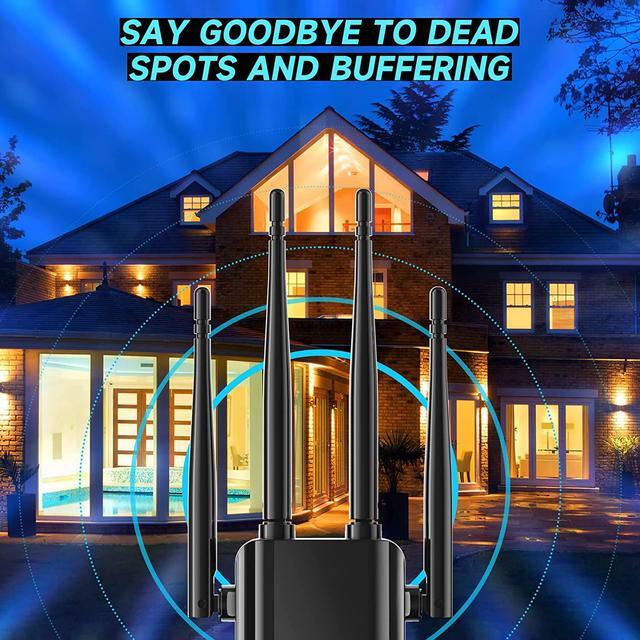 Alt view image 2 of 7 - 2023 Newest WiFi Extender, Long Range Internet Extender Signal Booster Cove up to 9500 Sq.ft, Wi Fi Repeater and Signal Amplifier for Home, Wireless Extender with Ethernet Port