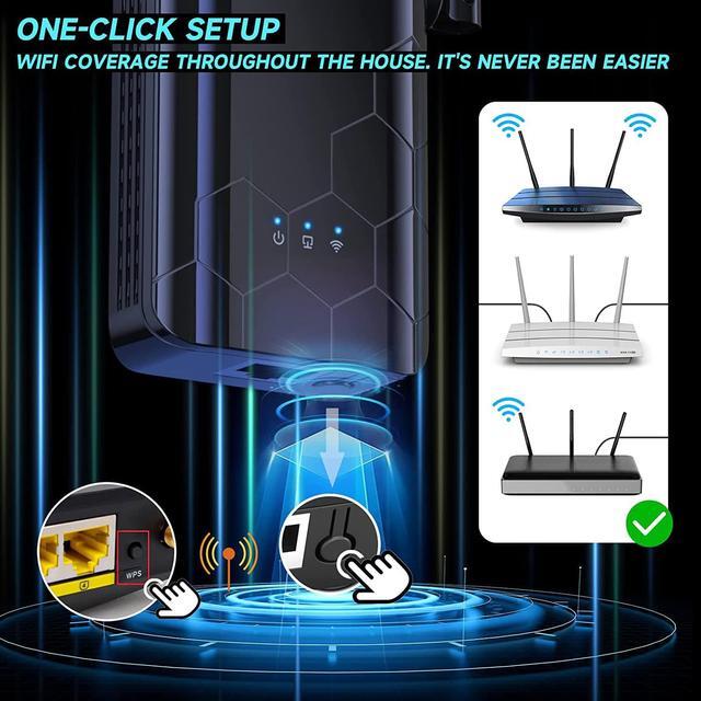Alt view image 5 of 7 - 2023 Newest WiFi Extender, Long Range Internet Extender Signal Booster Cove up to 9500 Sq.ft, Wi Fi Repeater and Signal Amplifier for Home, Wireless Extender with Ethernet Port