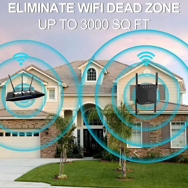 Alt view image 5 of 6 - WiFi Range Extender WiFi Repeater 2022 Newest Release Simple Setup Wireless Signal Booster 1-Tap Setup, Supports Access Point, Alexa Compatible Home WiFi Range Extender