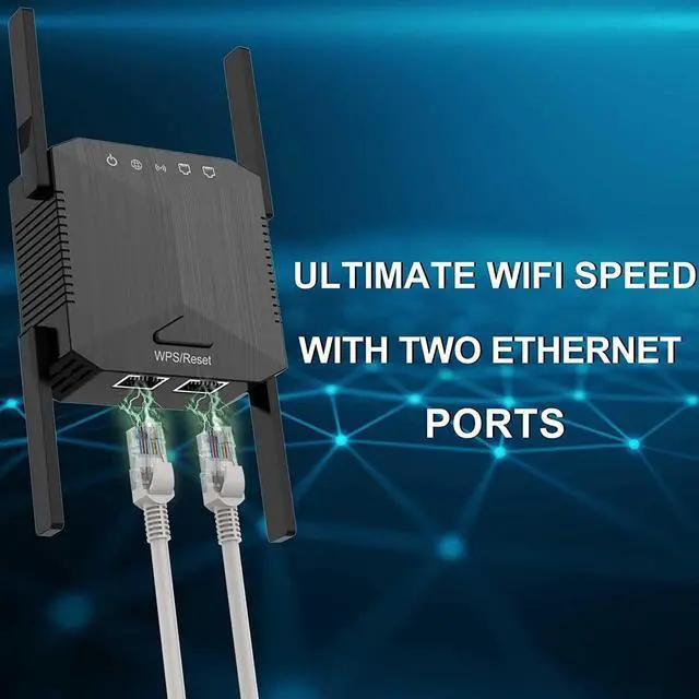 Alt view image 3 of 6 - WiFi Range Extender WiFi Repeater 2022 Newest Release Simple Setup Wireless Signal Booster 1-Tap Setup, Supports Access Point, Alexa Compatible Home WiFi Range Extender