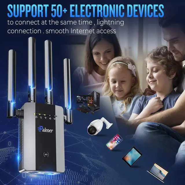 Alt view image 4 of 7 - WiFi Extender Signal Booster Coverage to 9985sq.ft and 50+ DevicesIdeal Situation, Internet Booster for Home, Wireless Internet Repeater and Signal Amplifier, 5 Modes,1-Tap Setup, WAN/LAN Port