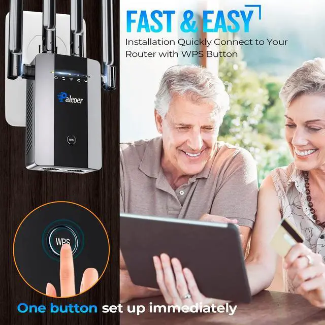 Alt view image 5 of 7 - WiFi Extender Signal Booster Coverage to 9985sq.ft and 50+ DevicesIdeal Situation, Internet Booster for Home, Wireless Internet Repeater and Signal Amplifier, 5 Modes,1-Tap Setup, WAN/LAN Port