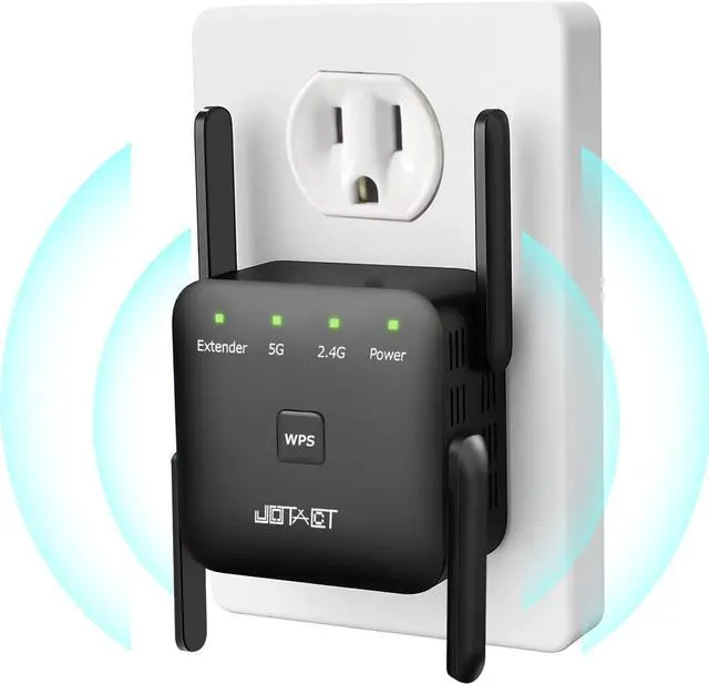 Main image of WiFi Extender WiFi Booster and Signal Amplifier Covers Up to 6000 Sq.ft Speed Up to 1200Mbps for 15 Devices Internet Booster for WiFi Repeater Home Wireless Signal Booster with Ethernet Port