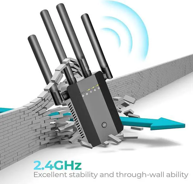 Alt view image 7 of 7 - 2023 WiFi Extender Signal Booster for Home,WiFi Booster Signal Long Range Coverage to 10000+ sq.ft and 50+Devices,5 ModesWireless Internet Repeater and Signal Amplifier