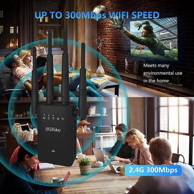 Alt view image 3 of 7 - WiFi Range Extender, Coverage up to 6000 Sq.ft and 35 Devices, WiFi Extenders Signal Booster for Home, Internet Booster with 5 Working Modes and Compact Wall Plug Design