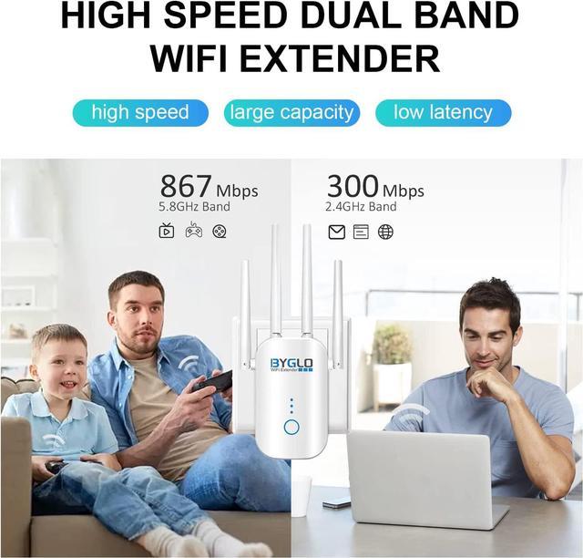 2023 WiFi Extender Signal Long Range Coverage to 10000+sq.ft and 53+  Devices, Internet Booster for Home, Wireless Internet Repeater 5 Modes,  1-Tap