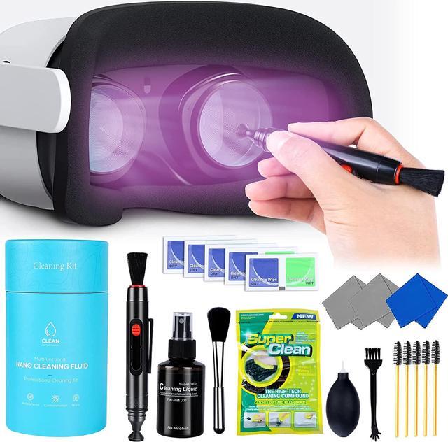 AKIKI VR Headset Cleaning Kit, Lens Cleaner kit for Meta/Oculus Quest 2 Quest RiftS HTC Vive Pro Cosmos Elite Valve Index PS4 VR Pimax VR Headset,Microsoft HoloLens,Cameras,Optical Lens Dust VR Accessories -