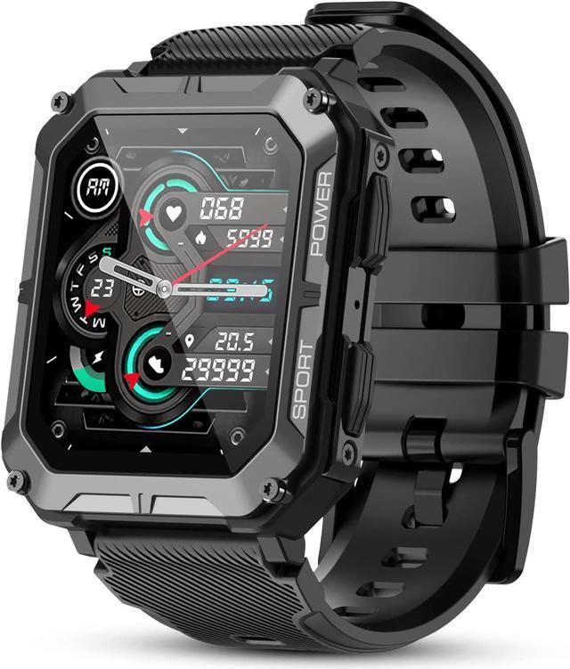 Military Smart Watches for Men IP68 Waterproof Rugged Bluetooth ...