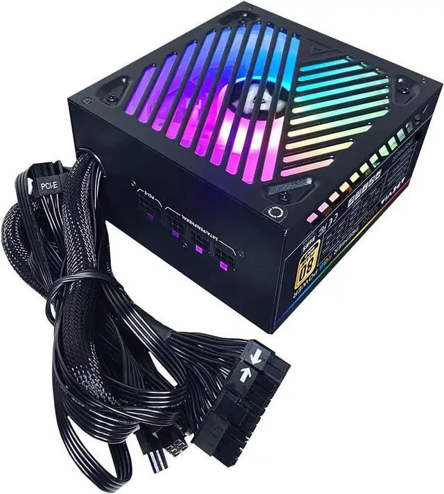 Main image of Apevia ATX-PM650W Premier 650W 80+ Gold Certified Active PFC ATX Semi-Modular Gaming Power Supply with 366 RGB Light Modes