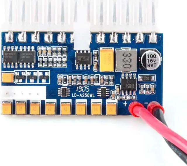 Alt view image 4 of 6 - RGEEK 24pin DC ATX PSU 12V DC Input 250W Peak Output Switch DC-DC ATX Pico PSU Mini ITX PC Power