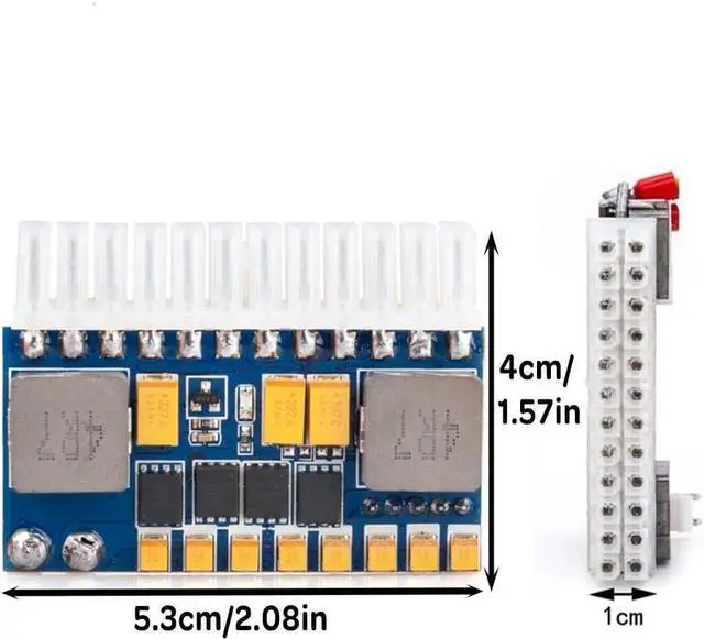 Alt view image 5 of 6 - RGEEK 24pin DC ATX PSU 12V DC Input 250W Peak Output Switch DC-DC ATX Pico PSU Mini ITX PC Power