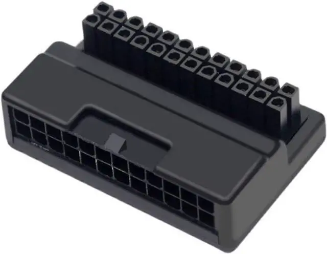 Main image of CY Overmold ATX 24Pin Male to 24Pin Female 90 Degree Power Adapter ATX 24 Pin Male to Female L Turn 90 Degree Right Angle Power Adapter Board for Desktop Motherboard PC Power Supply