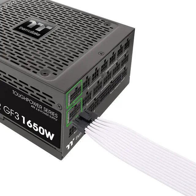 Alt view image 3 of 5 - PCIe 5.0 Cable, 16AWG ATX 3.0 12VHPWR PCIE Cable, 600W Male to Male 16 (12+4) Pin PCIE5 Cable for RTX 4090TI, 4080TI, 3090TI, Compatible for MSI, Gigabyte, GameMax, Thermaltake Power Supply, White