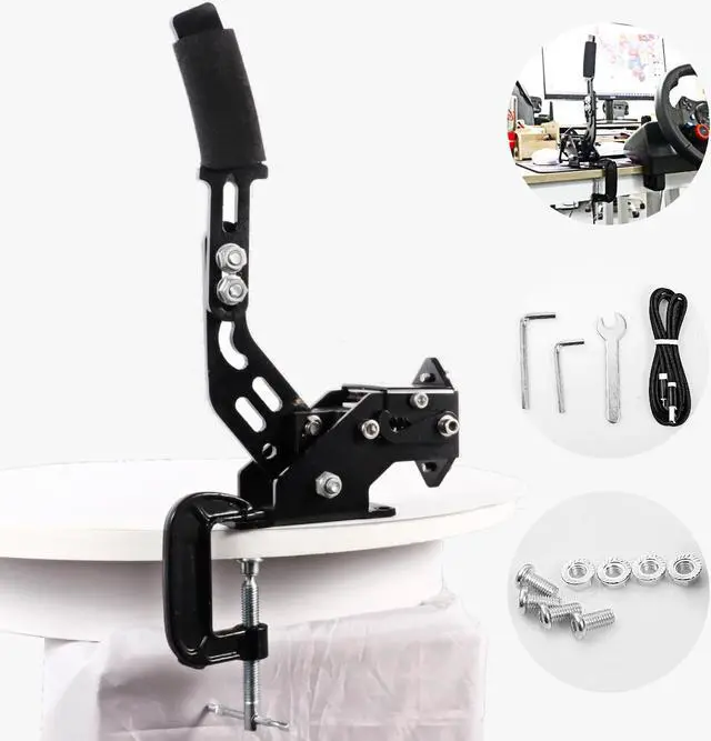 Main image of Minneer 14Bit USB Handbrake Clamp Only PC/Windows for SIM Racing Games G27/G25/G29/G920/Thrustmaster T500RS/T300rs/FANATECOSW Simulate Linear Hall Sensor Handbrake Dirt Rally