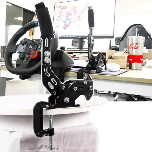 Alt view image 2 of 6 - Minneer 14Bit USB Handbrake Clamp Only PC/Windows for SIM Racing Games G27/G25/G29/G920/Thrustmaster T500RS/T300rs/FANATECOSW Simulate Linear Hall Sensor Handbrake Dirt Rally