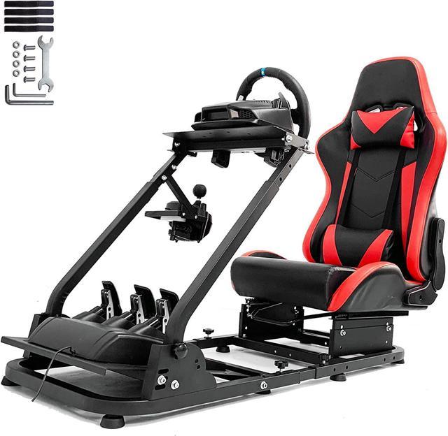 Minneer Racing Steering Simulator Cockpit Red with TV Bracket