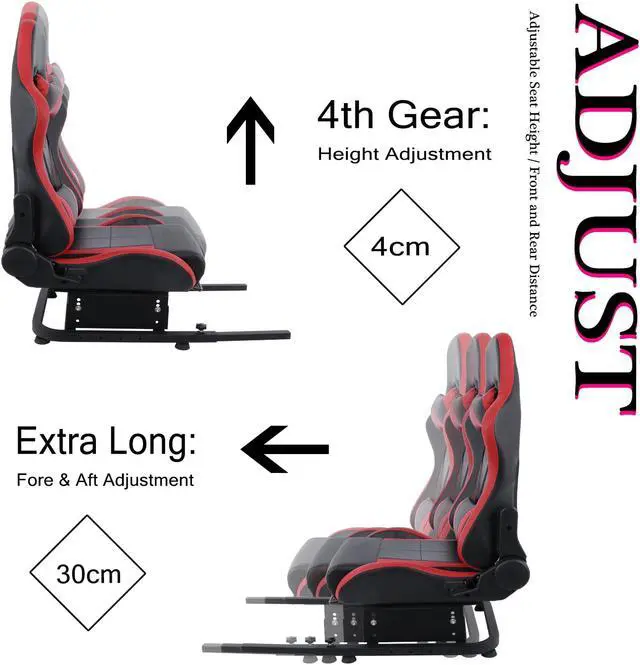 Alt view image 3 of 7 - Minneer Rear Seat Frame Racing Wheel Stand Parts/Accessories Installable Most Chair Seat Support DIY Not Included Seat