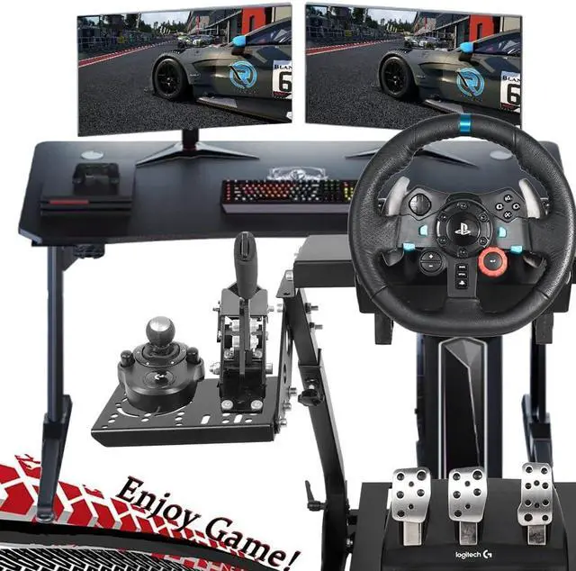 Alt view image 5 of 6 - Minneer Steering Wheel Stand Gear Lever Accessories Suitable for Some Square Tube Racing Simulator Stand