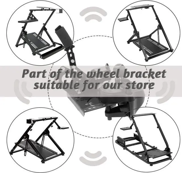 Alt view image 4 of 6 - Minneer Steering Wheel Stand Gear Lever Accessories Suitable for Some Square Tube Racing Simulator Stand