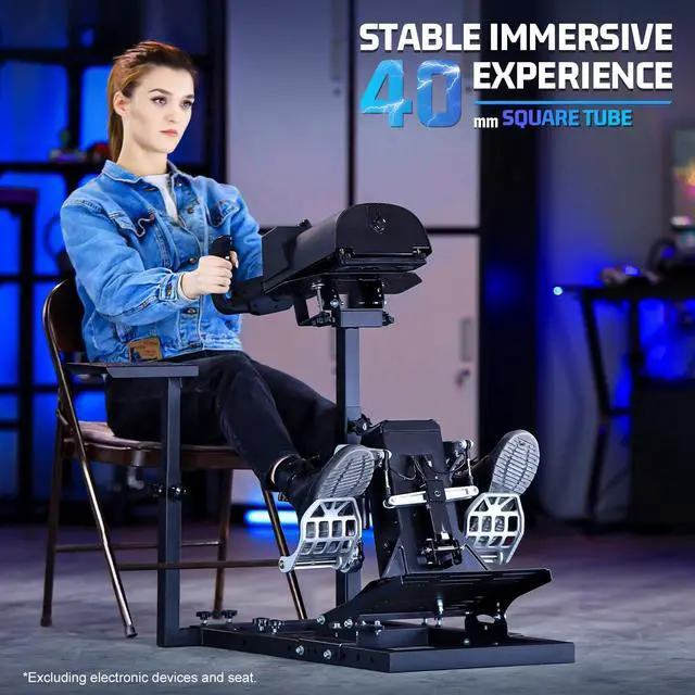 Alt view image 6 of 7 - Minneer Sim Racing Wheel Stand Adjustable Upgrade Fits for Logitech G25, G27, G29, G920, Thrustmaster T150 T80 Wheels and pedals not included