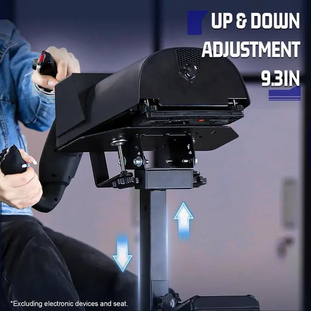 Alt view image 3 of 7 - Minneer Sim Racing Wheel Stand Adjustable Upgrade Fits for Logitech G25, G27, G29, G920, Thrustmaster T150 T80 Wheels and pedals not included