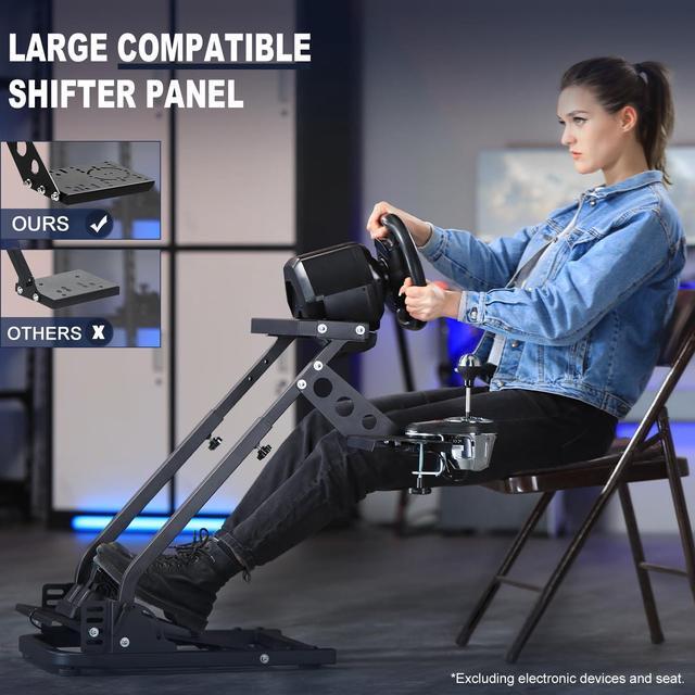 Alt view image 5 of 7 - Minneer PRO Racing Wheel Stand Height Adjustable with Shifter Upgrade for Logitech G25,G27,G29,G920,G923,Thrustmaster TMX, T80, Gaming Steering Simulator Cockpit Wheel and Pedals Not Included