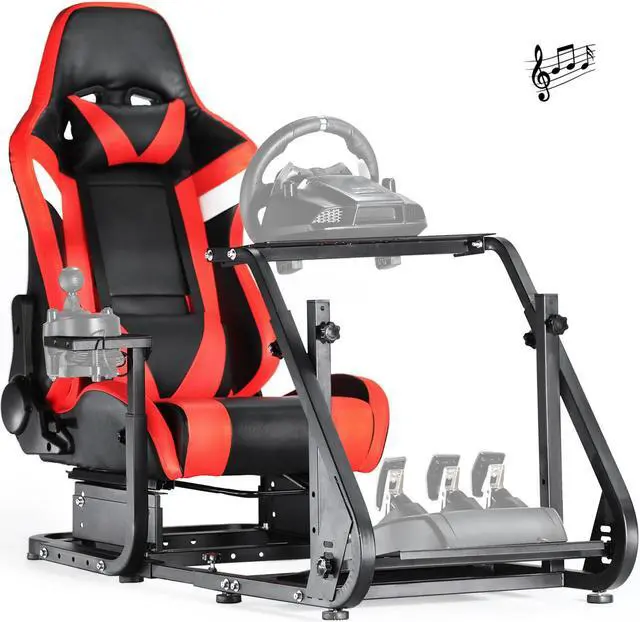 Main image of Minneer G29 Racing Simulator Cockpit with Ergonomic Gaming Seat Built-in Bluetooth Speakers Fit for Logitech/Thrustmaster/Fanatec G25 G27 G923 T150, Steering Wheel Stand Mountable Monitor Mount