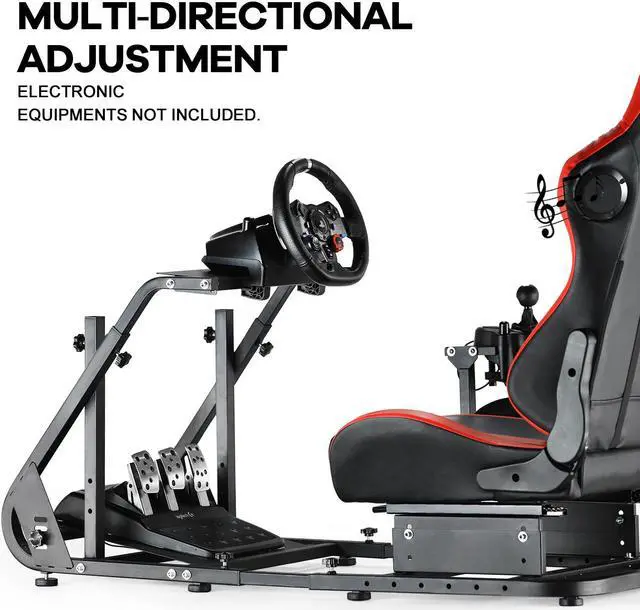 Alt view image 5 of 7 - Minneer G29 Racing Simulator Cockpit with Ergonomic Gaming Seat Built-in Bluetooth Speakers Fit for Logitech/Thrustmaster/Fanatec G25 G27 G923 T150, Steering Wheel Stand Mountable Monitor Mount