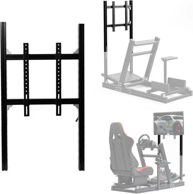 Main image of Minneer Racing Simulator Cockpit Monitor Stand Support Screens Racing Simulator from 27 to 65 inches Fit for Logitech/Thrustmaster/Fanatec G27 G29 G920 G923 T128X T248 T300 T458,without Racing cockpit