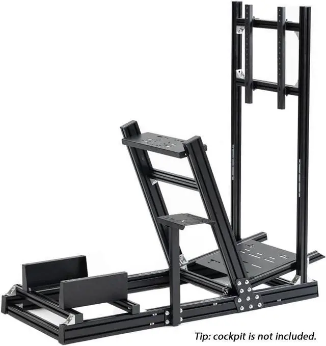 Alt view image 6 of 6 - Minneer Racing Simulator Cockpit Monitor Stand Support Screens Racing Simulator from 27 to 65 inches Fit for Logitech/Thrustmaster/Fanatec G27 G29 G920 G923 T128X T248 T300 T458,without Racing cockpit