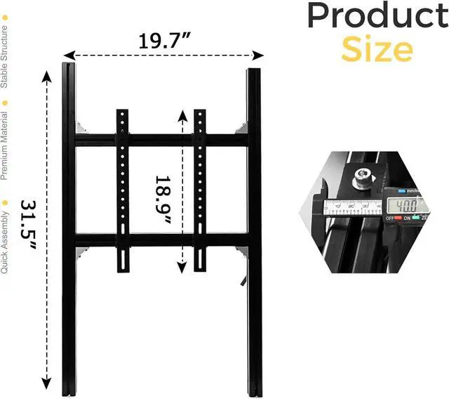 Alt view image 2 of 6 - Minneer Racing Simulator Cockpit Monitor Stand Support Screens Racing Simulator from 27 to 65 inches Fit for Logitech/Thrustmaster/Fanatec G27 G29 G920 G923 T128X T248 T300 T458,without Racing cockpit