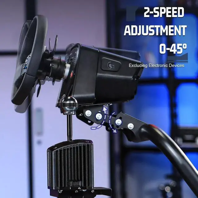 Alt view image 2 of 7 - Minneer Racing Sim Simulator Cockpit with Professional Esports Red Seat fit for Thrustmaster T300RS TX Fanatec Logitech G25 G27 G29 G920 G923, Wheel Shifter Pedals NOT Included