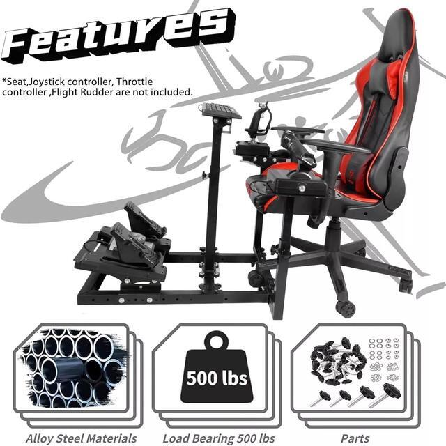 Alt view image 3 of 6 - Minneer G29/X52 Racing/Flight Simulator Cockpit Adjustable Compatible with LogitechG920/G923/X56/Thrustmaster Warthog A10/T80/T158 Only Stand