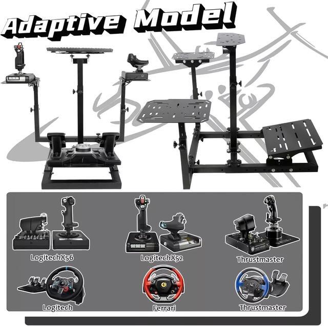 Alt view image 5 of 6 - Minneer G29/X52 Racing/Flight Simulator Cockpit Adjustable Compatible with LogitechG920/G923/X56/Thrustmaster Warthog A10/T80/T158 Only Stand
